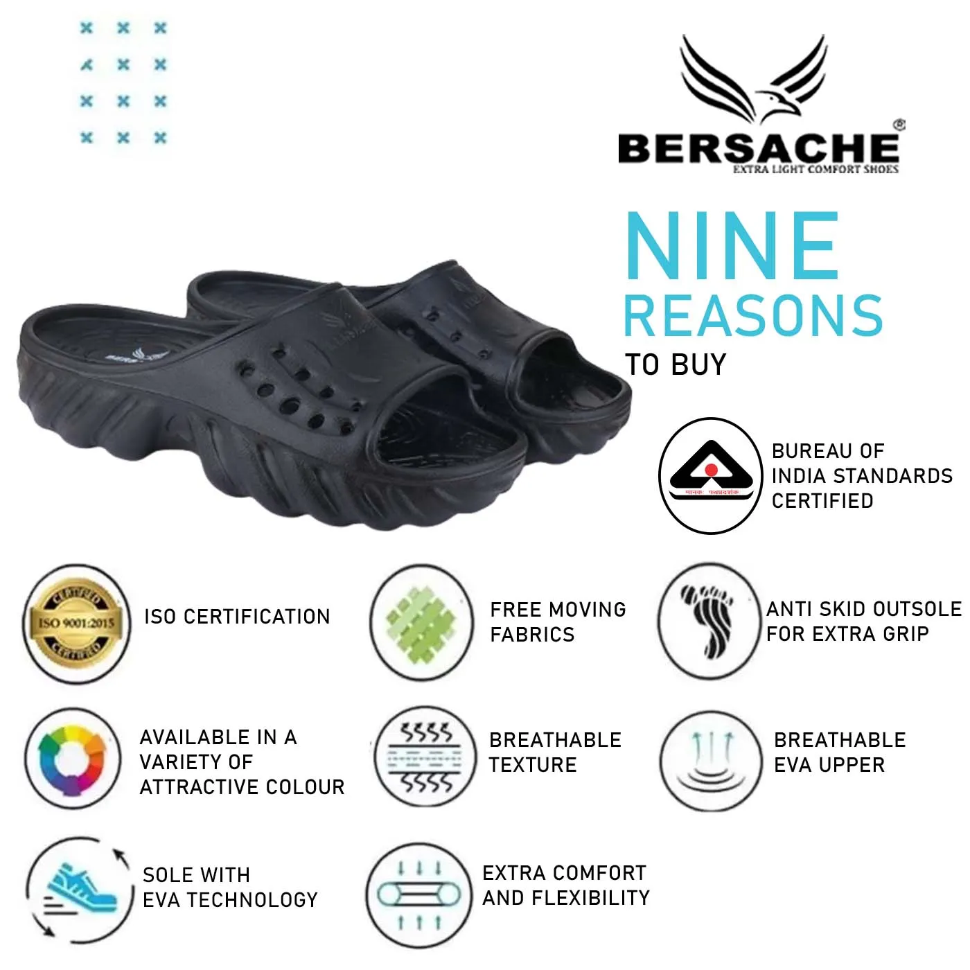 Bersache Extra Soft Classic Casual with  Regular wear with Ultra Soft & Flexibility Technology Flip Flop for Men's & Boy's (6172-Black