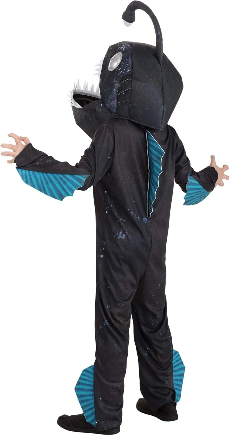 Bigmouth Angler Fish Costume for Kids, Light Up Angler Fish Halloween Costume