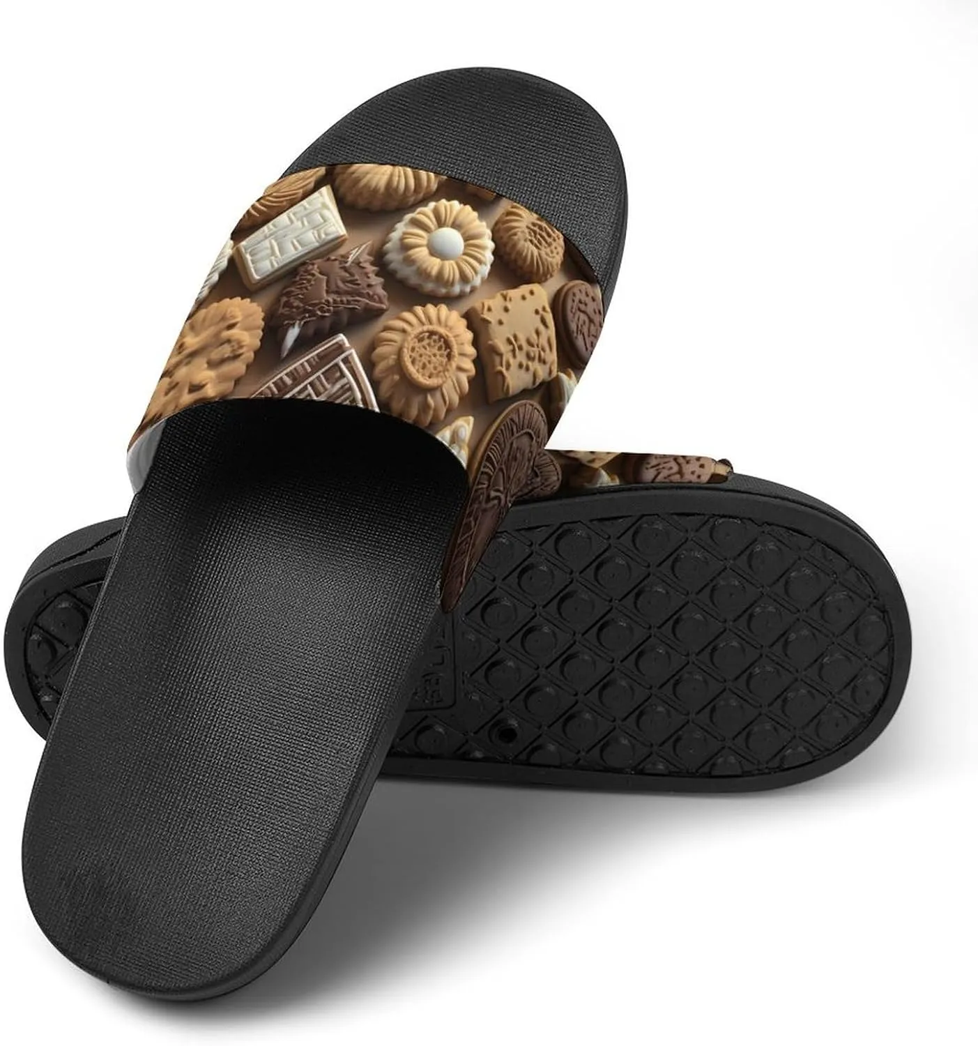 Biscuit Novelty Slippers Slides Sandals Shower House Home Shoes Non Slip Soft Sole Shoe For Men Women Bathroom