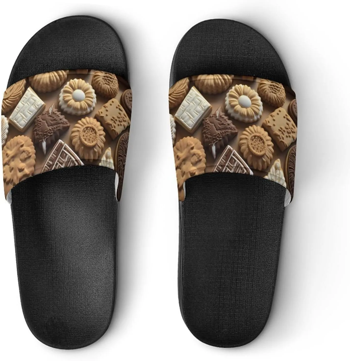 Biscuit Novelty Slippers Slides Sandals Shower House Home Shoes Non Slip Soft Sole Shoe For Men Women Bathroom