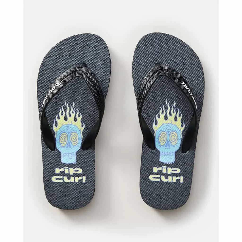 Boys Flaming Skull Thongs