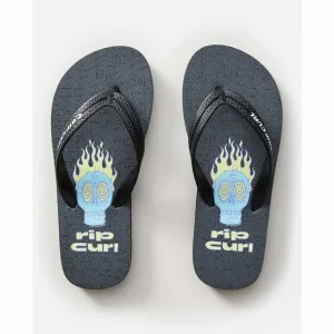 Boys Flaming Skull Thongs