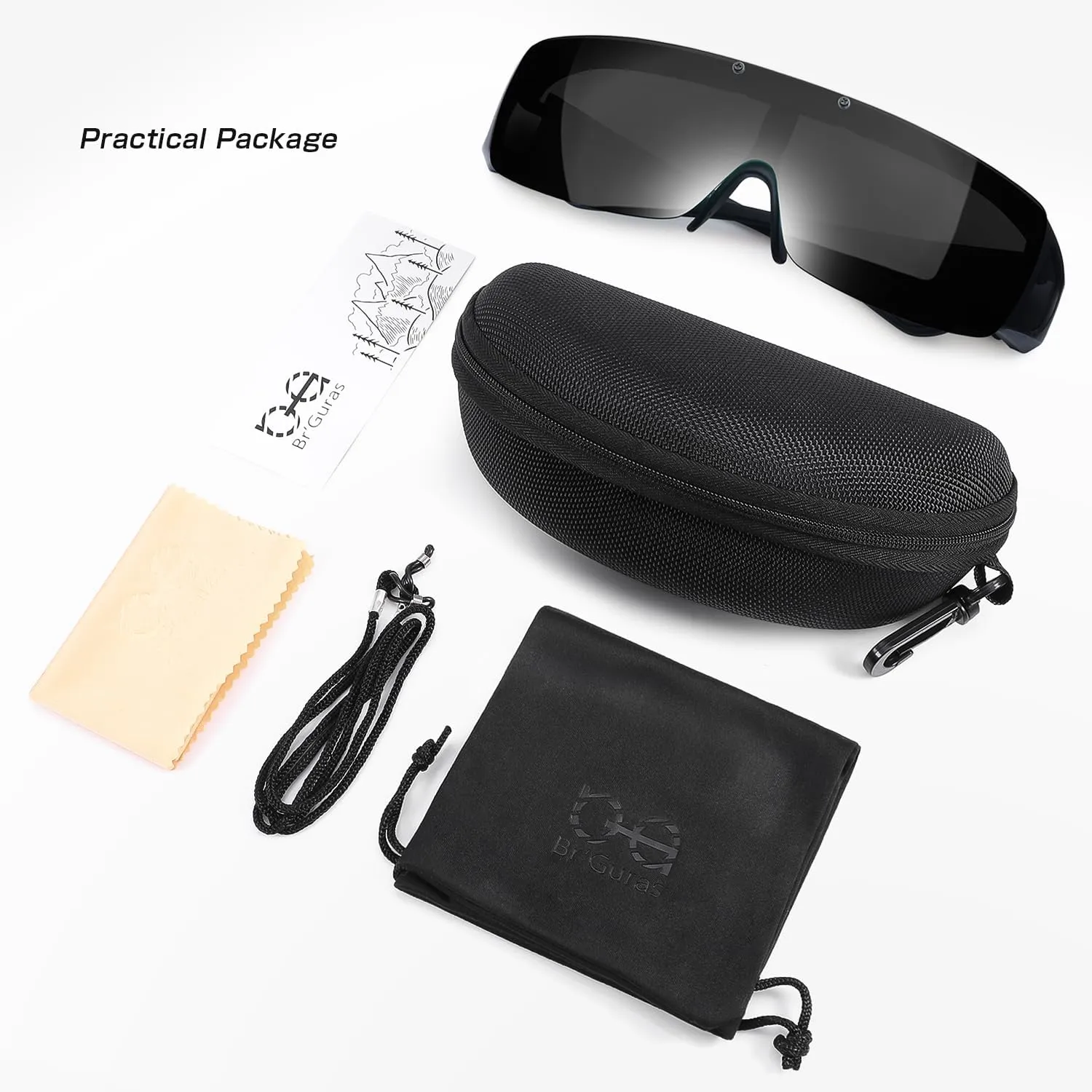 Br'Guras Fit Over Polarized Sunglasses Flip Up Lens for Men and Women