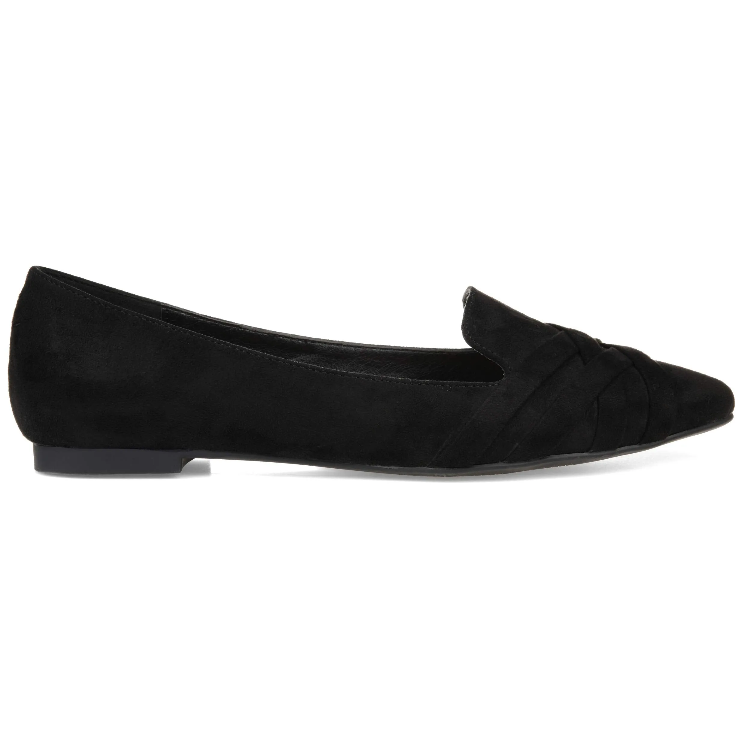 Brinley Co. Womens Pointed Toe Flat Black, 10 Regular US