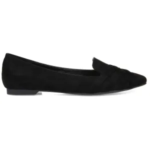 Brinley Co. Womens Pointed Toe Flat Black, 10 Regular US