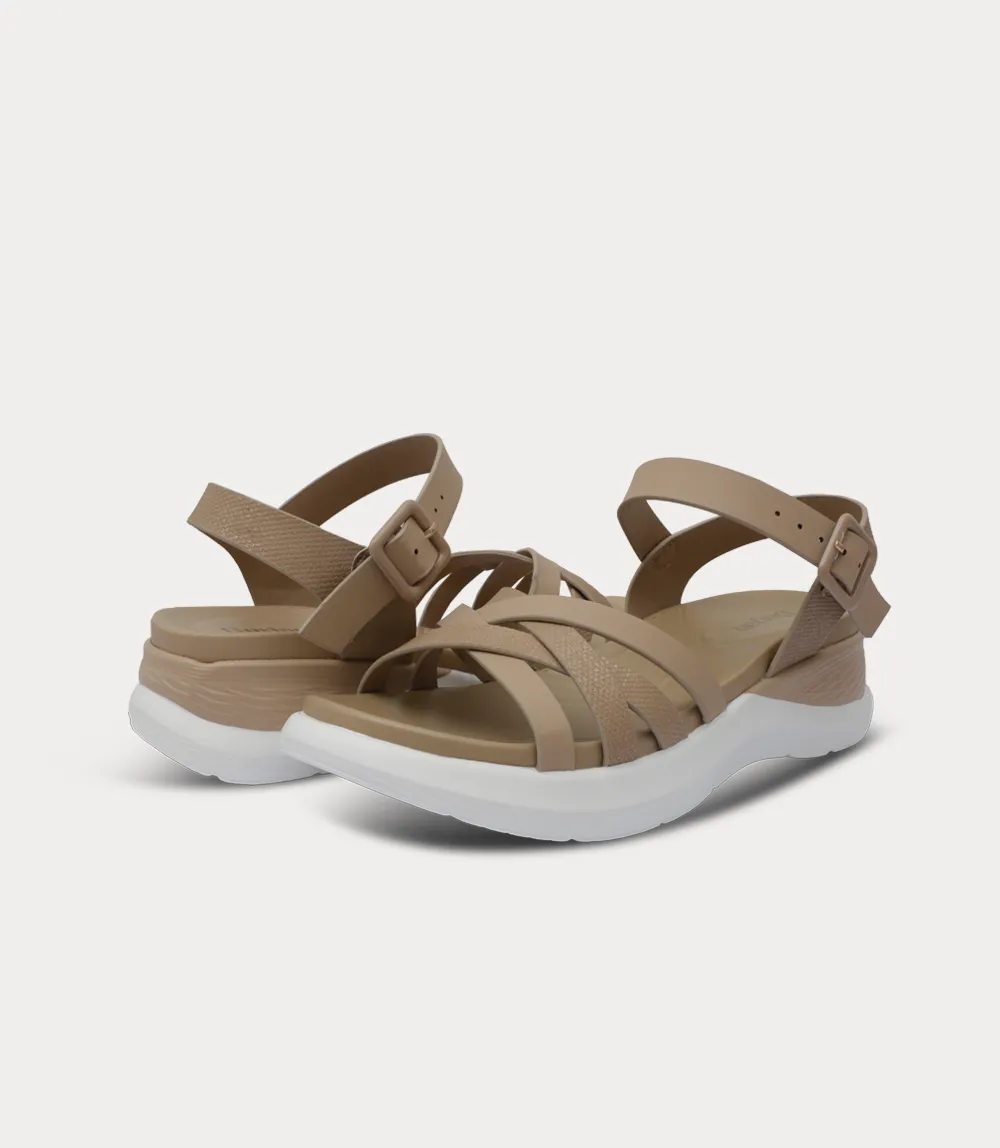 BW10419-BEIGE-Women Comfort Sandal