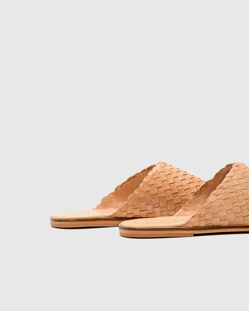Caio Woven Flat in Nude