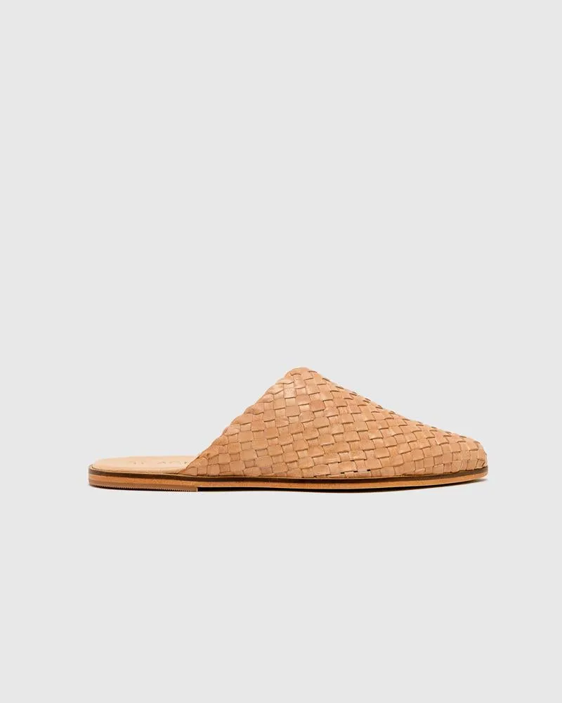 Caio Woven Flat in Nude