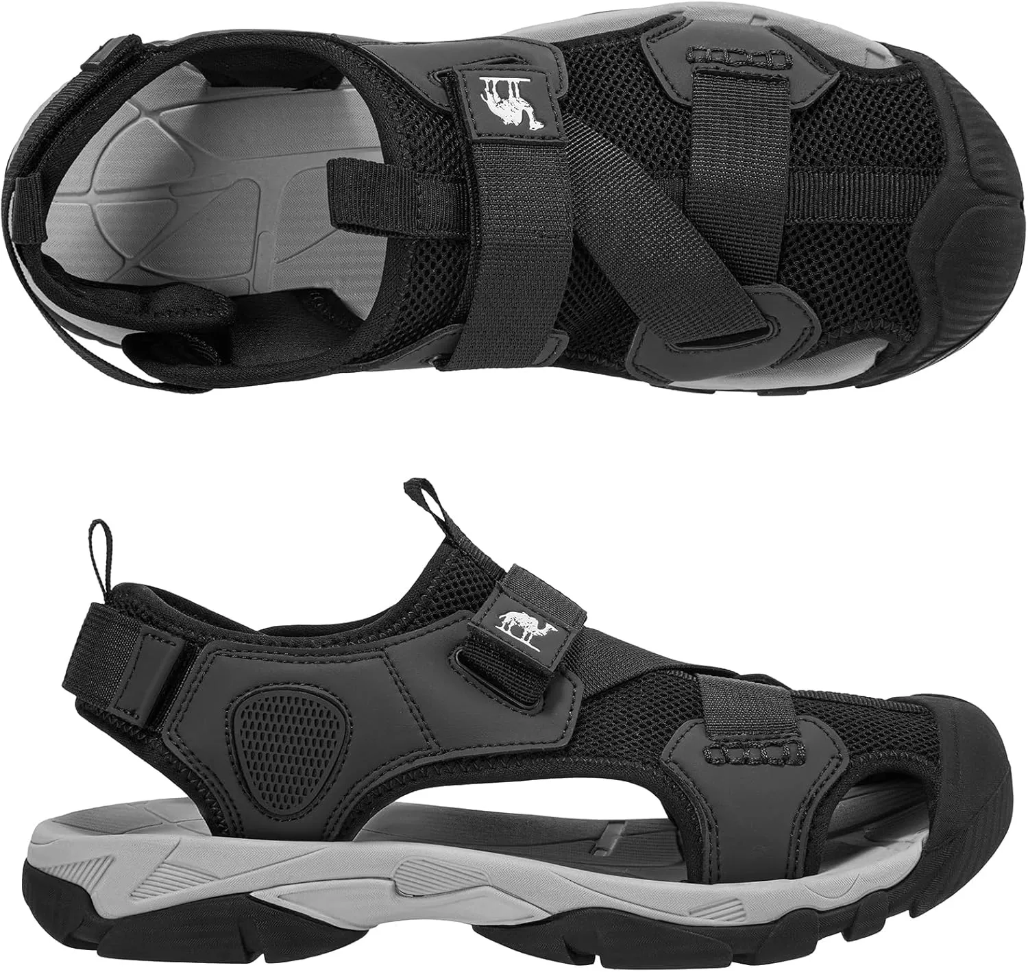 CAMEL CROWN Men’s Hiking Sandals Closed Toe Water Sandal for Men Outdoor Athletic Trail Walking Summer Size7-12