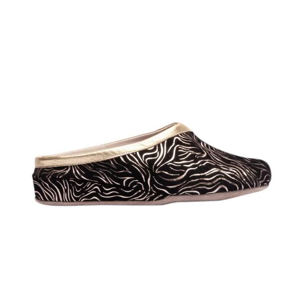 Chaleur GEONNA Womens Mule Slippers Black/Silver