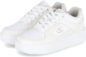 Champion Foul Play Flat Element Women's Low Trainers White Faux Leather, Ofw Sand, 5 Women