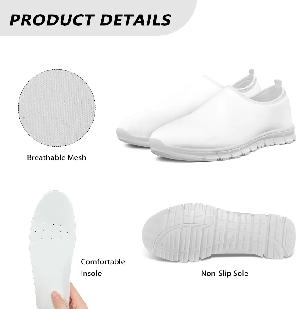 chaqlin Lace-Cut Shoes America Flag Fashion Slip On Flat Loafers for Women Men Comfy Wide Toe Work Shoe