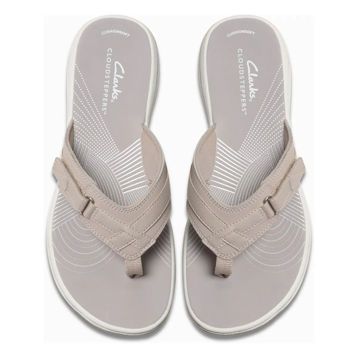 Clarks Breeze Sea Women's Thong Sandals in Taupe