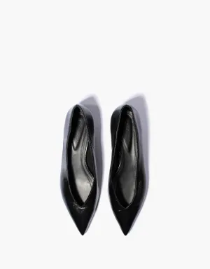 CLAUDIA FLAT - BLACK GLOSSY