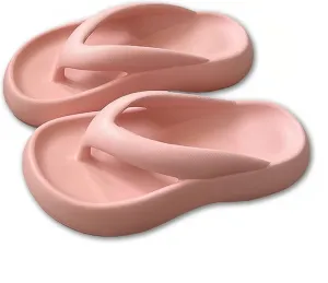 Cloud Comfy Flip Flops for Women Lightweight Thicken Sole Pillow Slippers Cute Cushioned Slippers Soft Foam Non-Slip Shower Bathroom Slides Sandals Cozy EVA Indoor and Outdoor