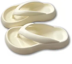 Cloud Comfy Flip Flops for Women Lightweight Thicken Sole Pillow Slippers Cute Cushioned Slippers Soft Foam Non-Slip Shower Bathroom Slides Sandals Cozy EVA Indoor and Outdoor