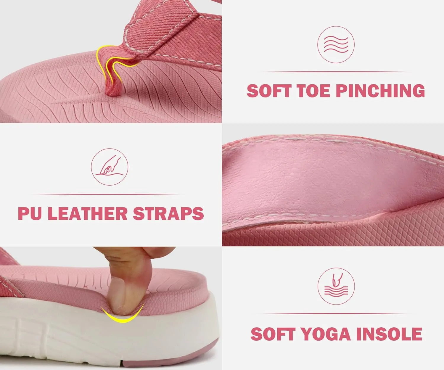 COFACE Flip Flops for Women with Arch Support Beach Thong Sandals for Woman Adjustable Fashion Orthopedic Sandal Outdoor
