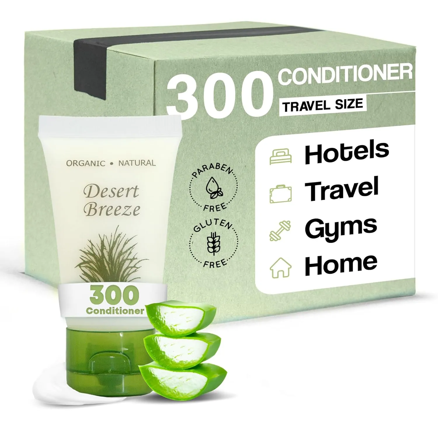 Conditioner, Travel Size Hotel Toiletries, 1 oz Flip Cap (Case of 300)