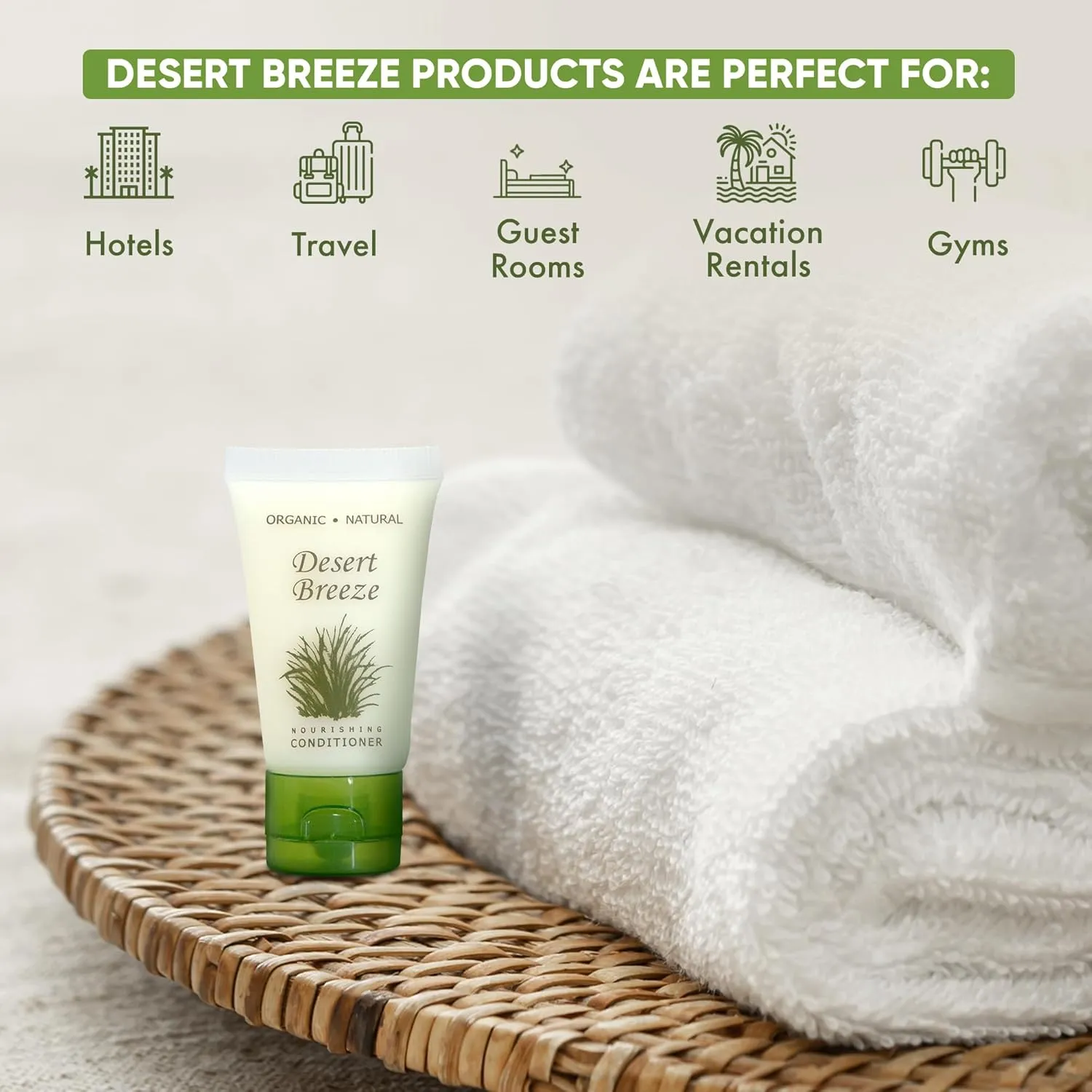 Conditioner, Travel Size Hotel Toiletries, 1 oz Flip Cap (Case of 300)