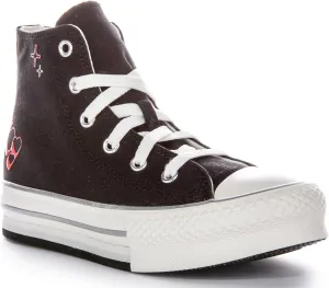 Converse A09121C Undefined's Ct As Eva Lift Platform Y2K Trainers (Black Red, US 5.5)