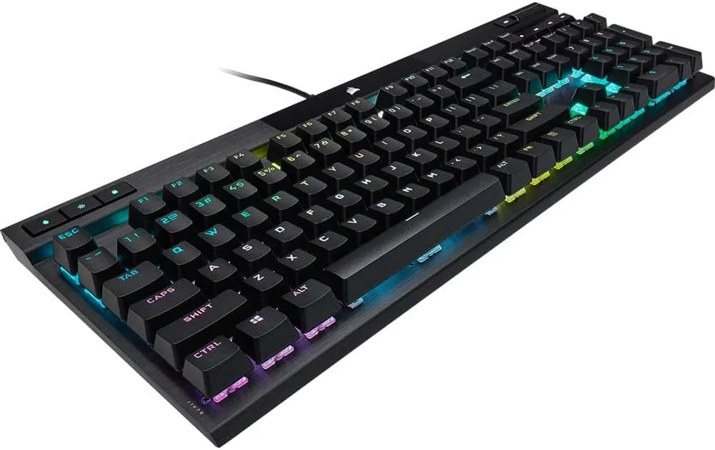 Corsair K70 PRO RGB Optical-Mechanical Gaming Keyboard - OPX Linear Switches, PBT Double-Shot Keycaps, 8,000Hz Hyper-Polling, Magnetic Soft-Touch Palm Rest - NA Layout, QWERTY - Black