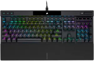 Corsair K70 PRO RGB Optical-Mechanical Gaming Keyboard - OPX Linear Switches, PBT Double-Shot Keycaps, 8,000Hz Hyper-Polling, Magnetic Soft-Touch Palm Rest - NA Layout, QWERTY - Black