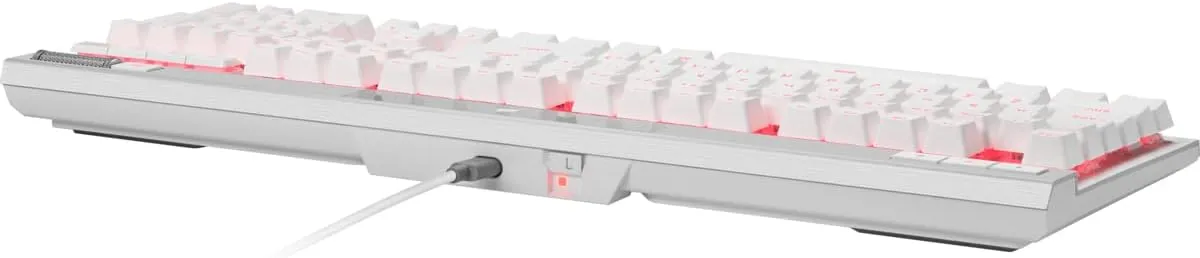 Corsair K70 PRO RGB Optical-Mechanical Gaming Keyboard - OPX Linear Switches, PBT Double-Shot Keycaps, 8,000Hz Hyper-Polling, Magnetic Soft-Touch Palm Rest - NA Layout, QWERTY - White