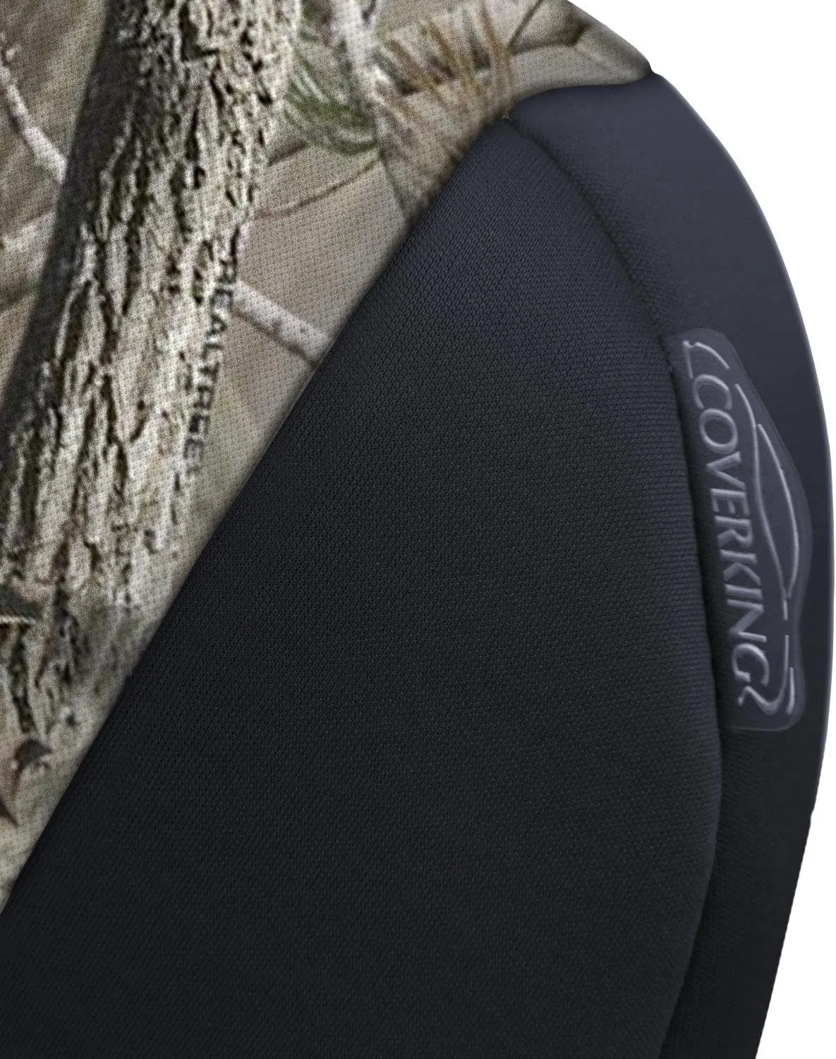 Coverking Rear 60/40 Bench Custom Fit Seat Cover for Select GMC Envoy Models - Neosupreme (Realtree AP Camo with Black Sides)