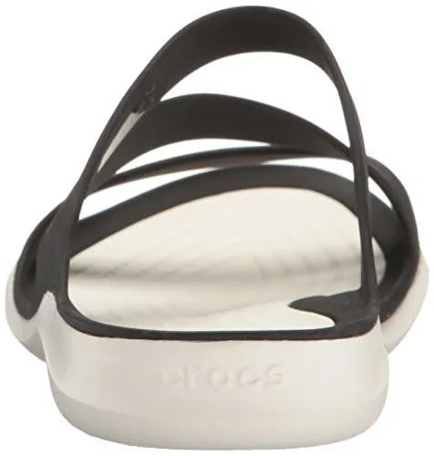 Crocs Swiftwater W Flat Sandal Blackwhite 8 M Us