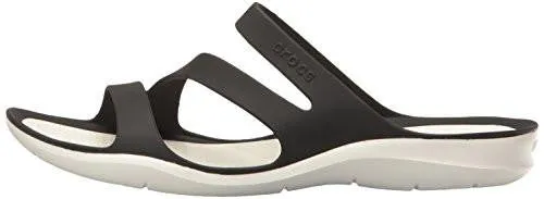 Crocs Swiftwater W Flat Sandal Blackwhite 8 M Us
