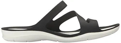 Crocs Swiftwater W Flat Sandal Blackwhite 8 M Us