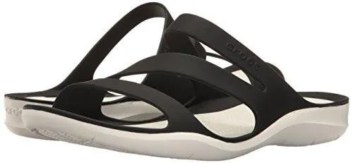 Crocs Swiftwater W Flat Sandal Blackwhite 8 M Us