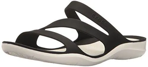 Crocs Swiftwater W Flat Sandal Blackwhite 8 M Us