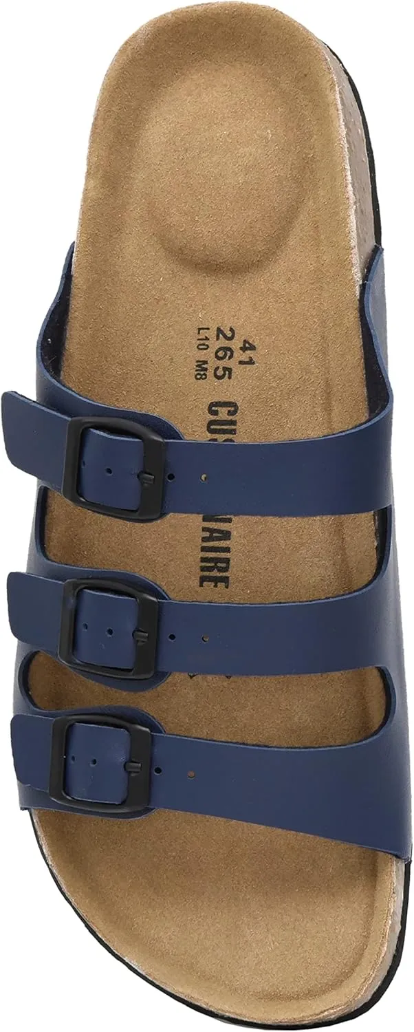 CUSHIONAIRE Men's Lela-M Cork Footbed Sandal with  Comfort