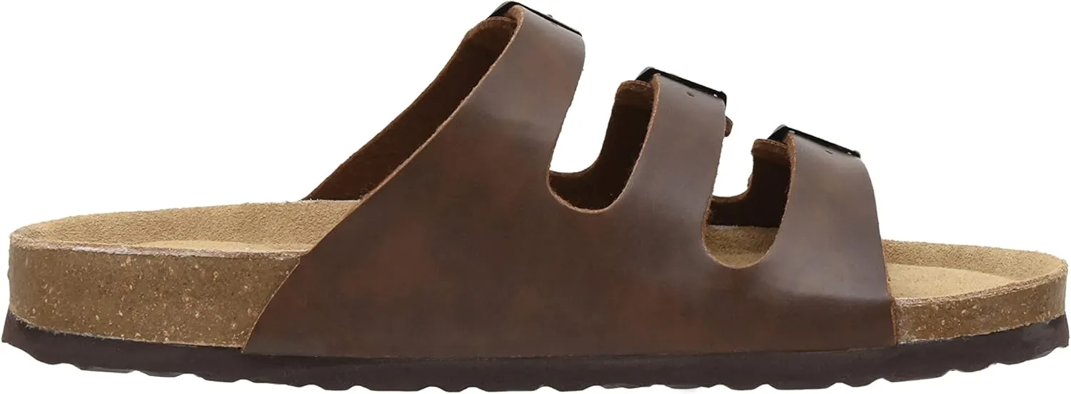 CUSHIONAIRE Men's Lela-M Cork Footbed Sandal with  Comfort