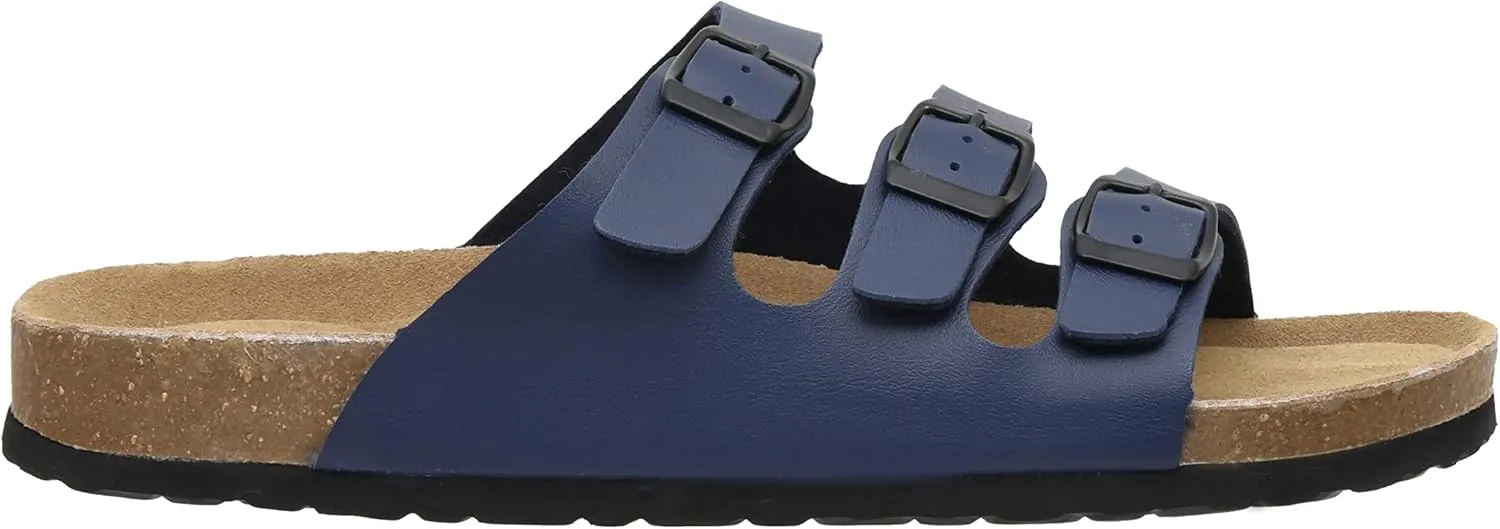 CUSHIONAIRE Men's Lela-M Cork Footbed Sandal with  Comfort