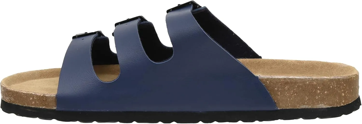 CUSHIONAIRE Men's Lela-M Cork Footbed Sandal with  Comfort