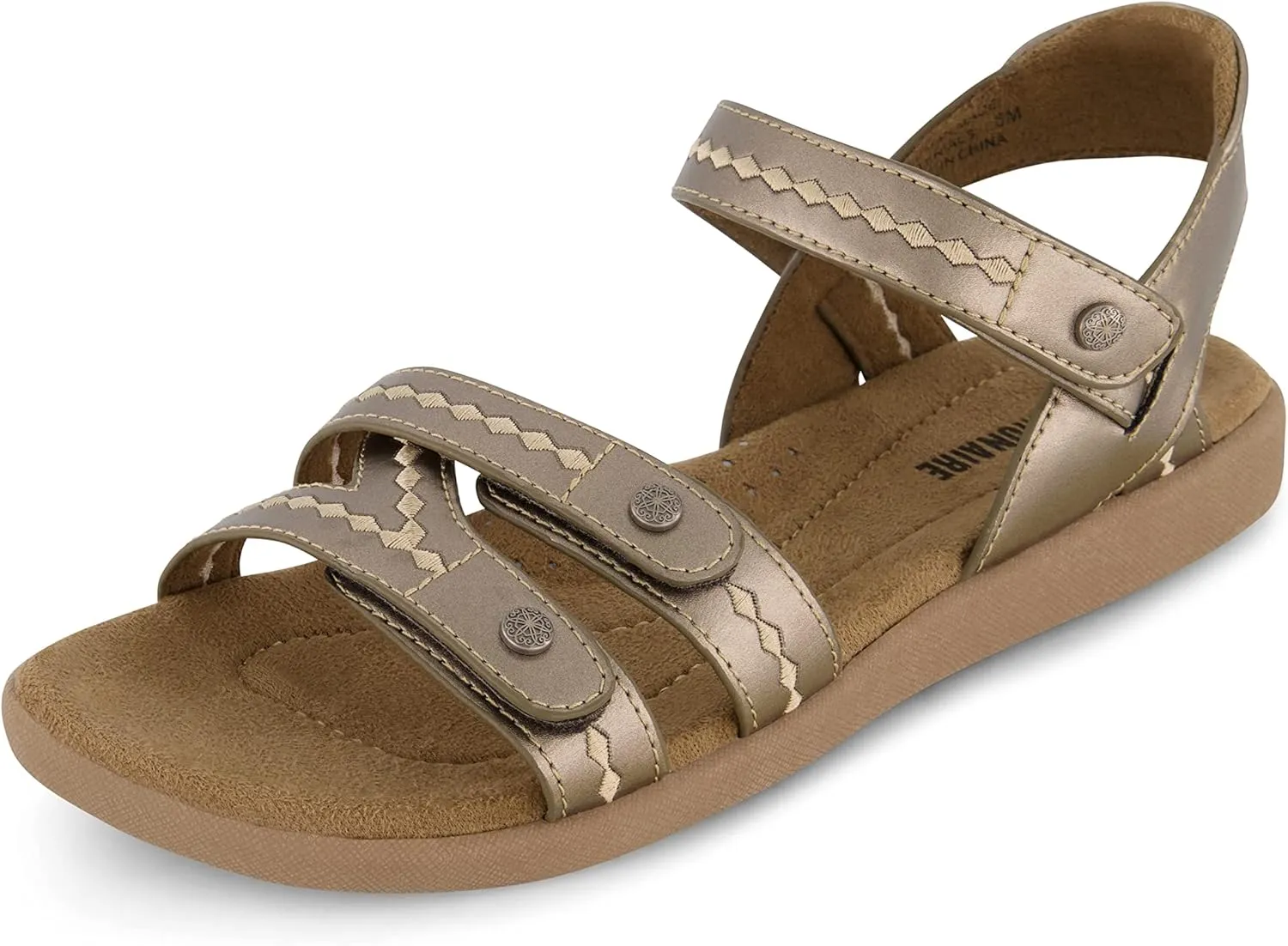 CUSHIONAIRE Women's Bartel Comfort Footbed Sandal with  Comfort