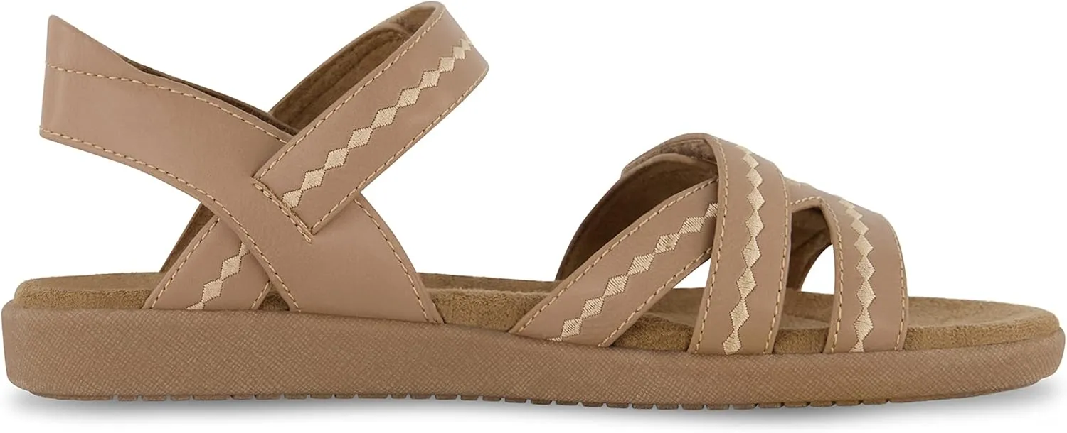 CUSHIONAIRE Women's Bartel Comfort Footbed Sandal with  Comfort