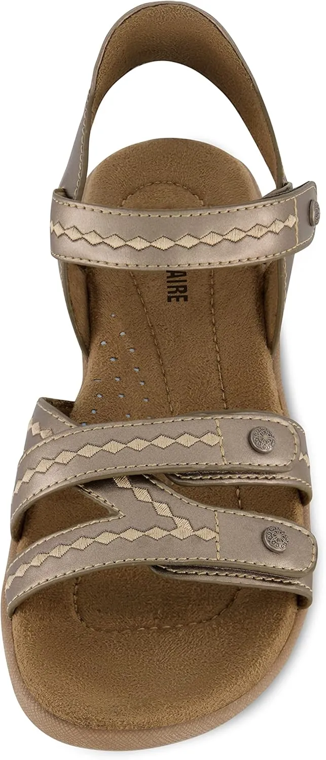 CUSHIONAIRE Women's Bartel Comfort Footbed Sandal with  Comfort