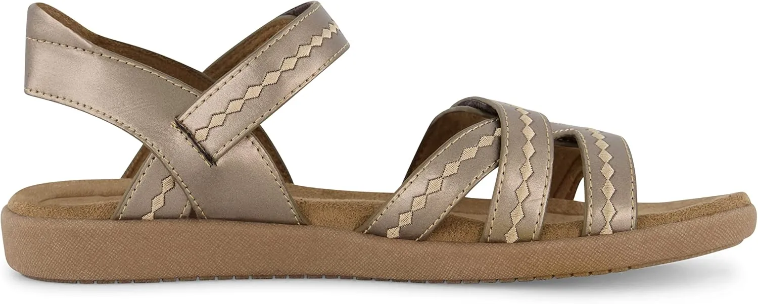 CUSHIONAIRE Women's Bartel Comfort Footbed Sandal with  Comfort