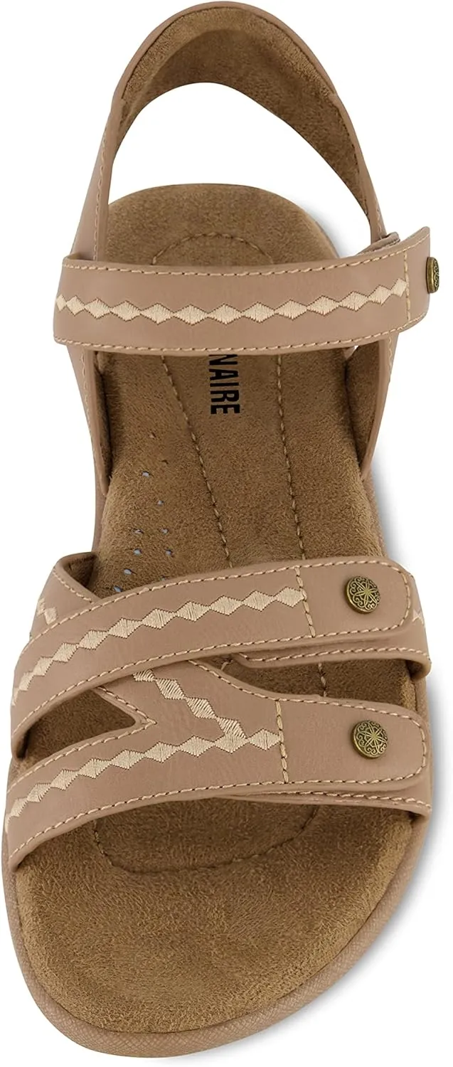 CUSHIONAIRE Women's Bartel Comfort Footbed Sandal with  Comfort