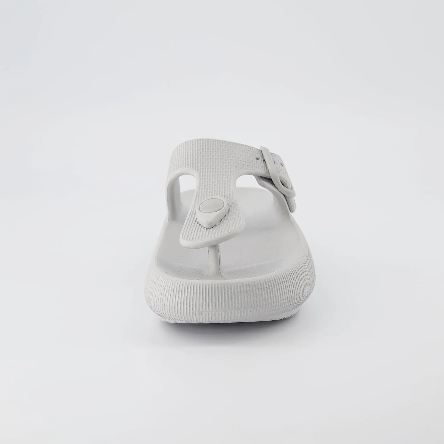CUSHIONAIRE Women's Flo thong recovery cloud pool slide sandal with  Comfort