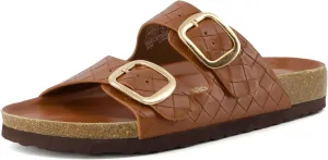 CUSHIONAIRE Women's Lang Cork footbed Sandal with  Comfort