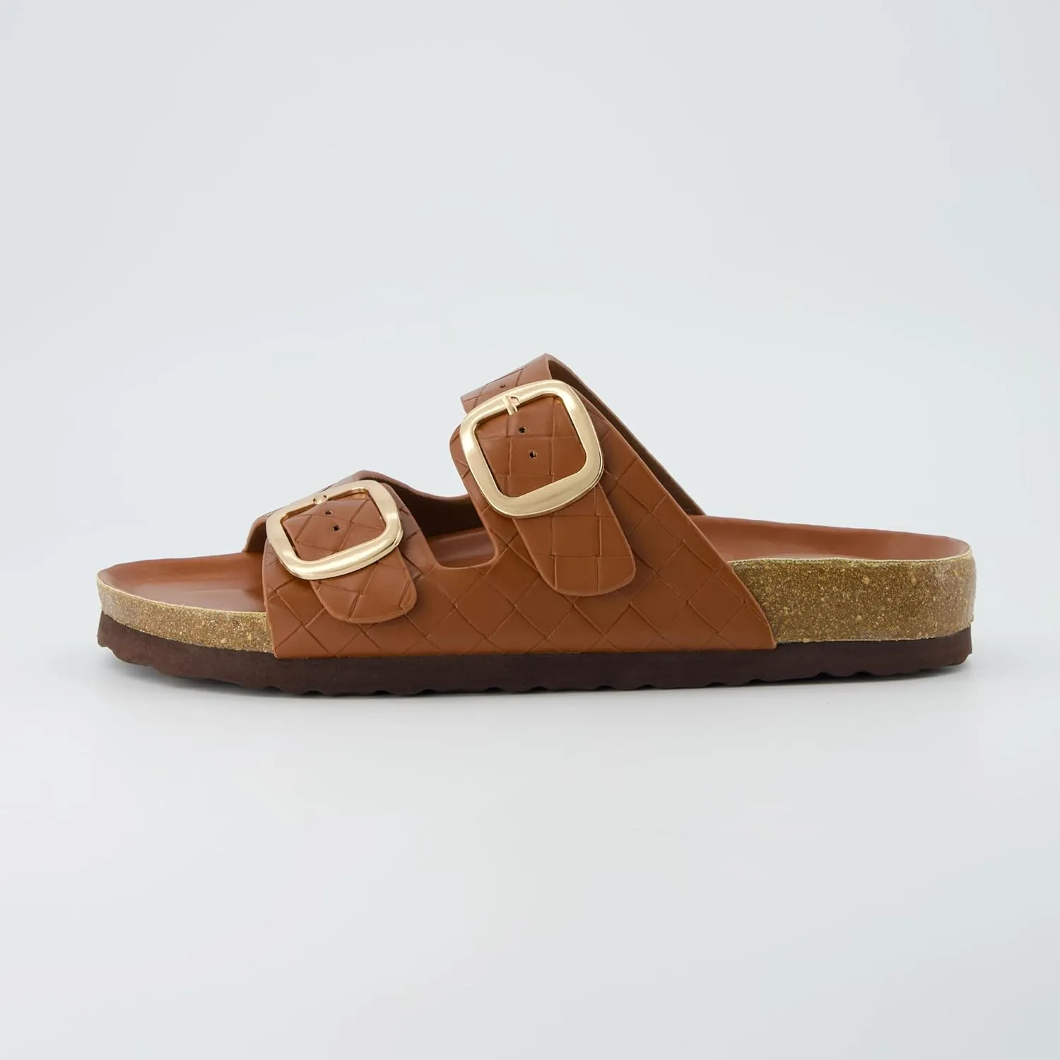 CUSHIONAIRE Women's Lang Cork footbed Sandal with  Comfort