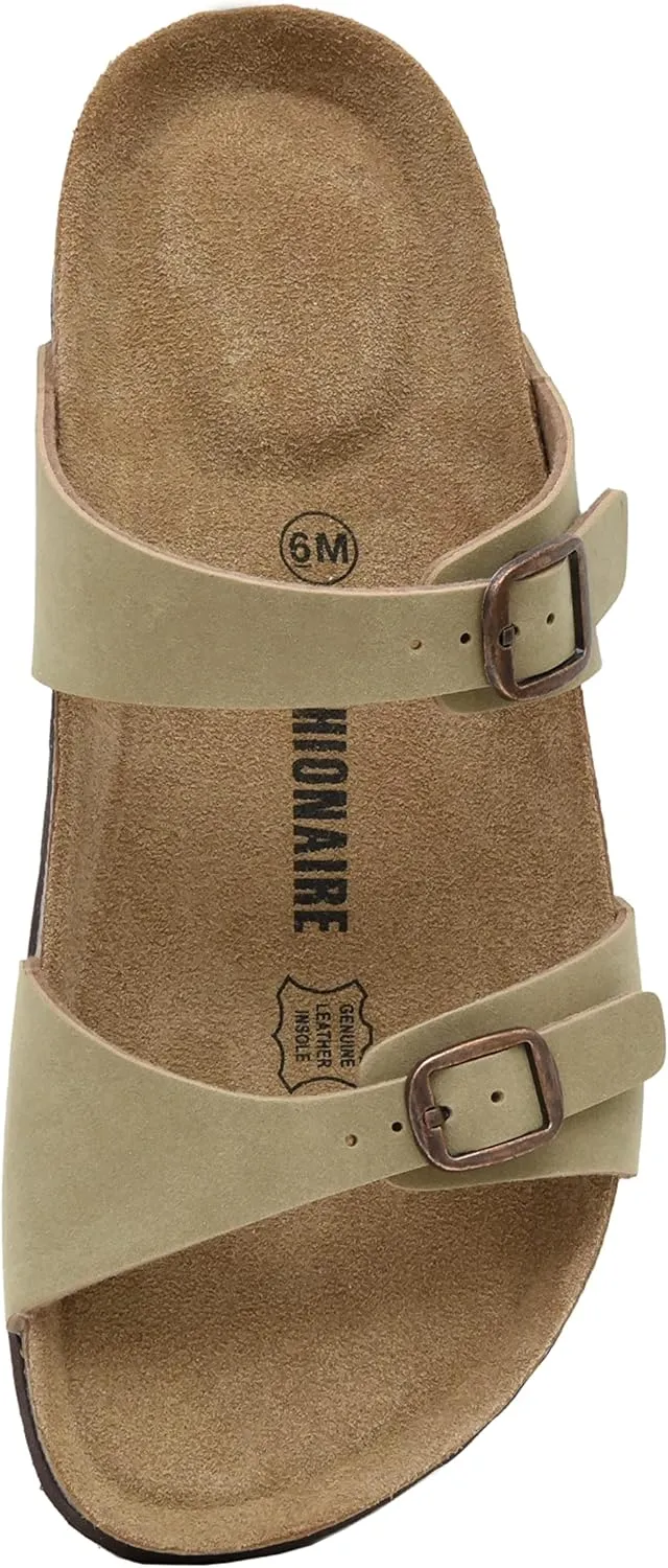 CUSHIONAIRE Women's Liam Cork footbed Sandal with  Comfort