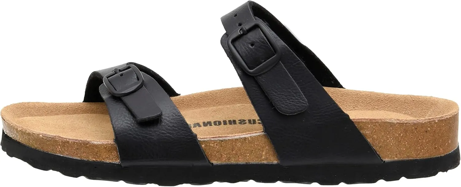 CUSHIONAIRE Women's Liam Cork footbed Sandal with  Comfort