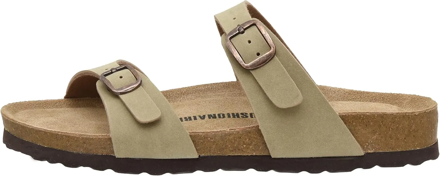 CUSHIONAIRE Women's Liam Cork footbed Sandal with  Comfort