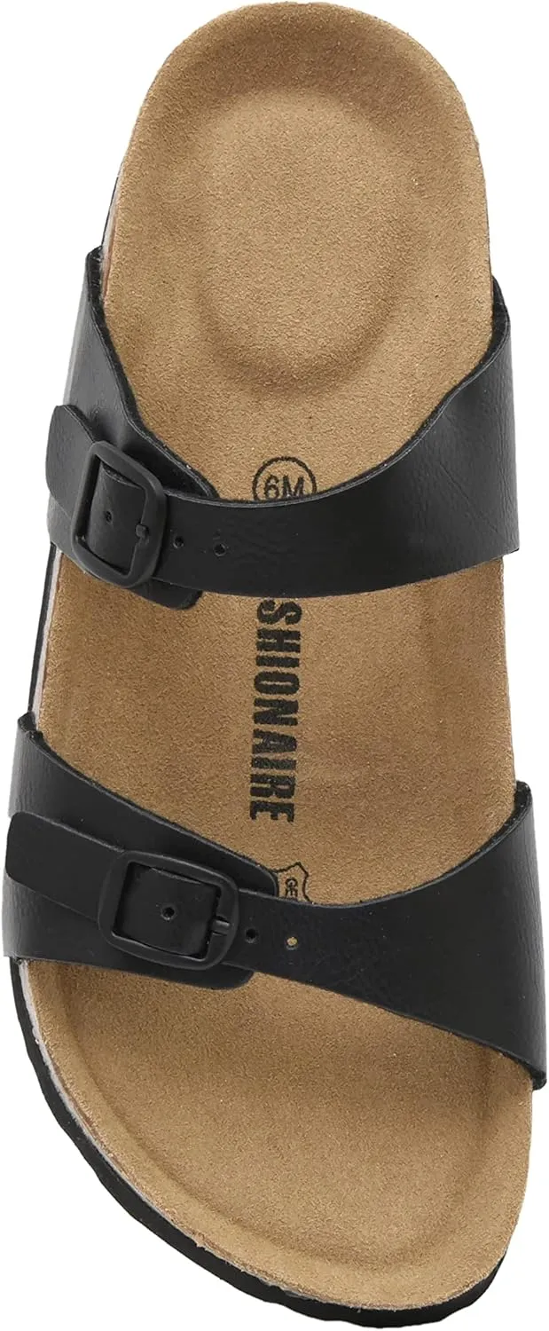 CUSHIONAIRE Women's Liam Cork footbed Sandal with  Comfort