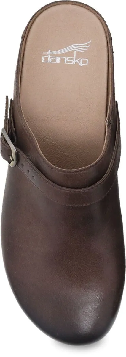 Dansko Berry Brown Milled Burnished Womens Mules 9421-801600